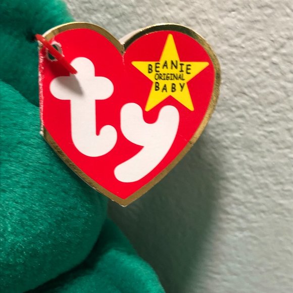 1997 TY ERIN  BEANIE BABY  RED STAMP QUALITY CONTROL 472 TUSHTAG MARCH 17,1997 - Picture 11 of 13